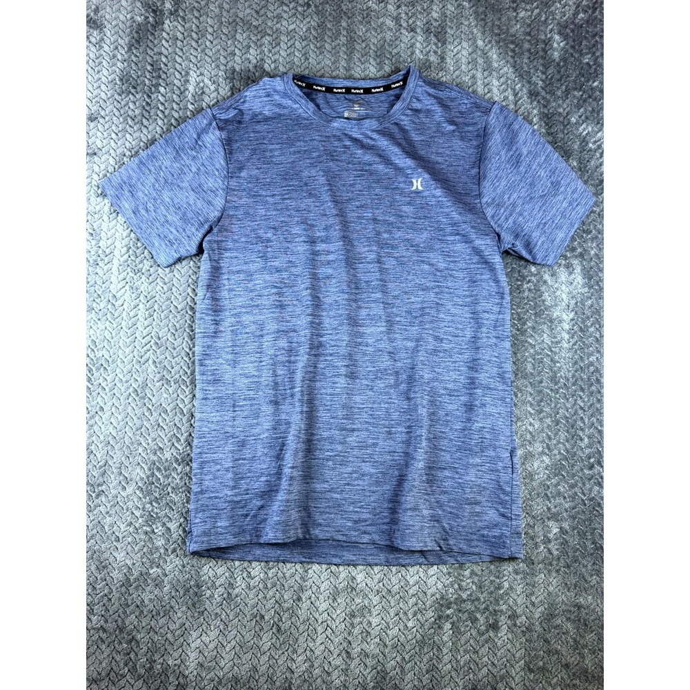 Hurley Performance T Shirt Mens Medium Heather Blue Stretch Athletic Pullover